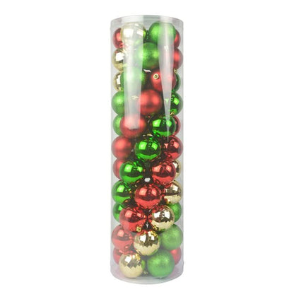 Kit Bolas Natalinas Decoração para Natal 55 Peças